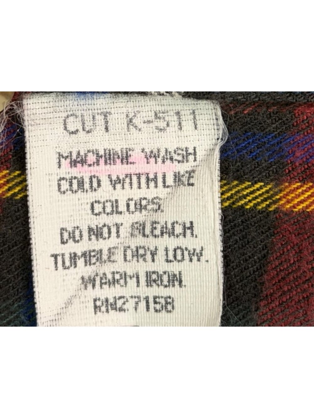 Vintage 90s Eddie Bauer Adirondack Plaid Flannel Shirt Men's Size Large 16-16.5 - Picture 5 of 7